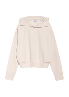 Jasnobeżowa bluza damska z kapturem BLZDT-0118-80(Z25)