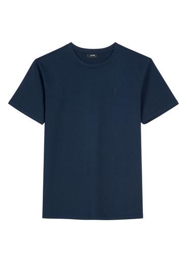 Granatowy T-shirt męski TSHMT-0120-7E(Z26)