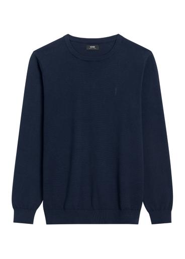 Granatowy bawełniany sweter męski SWEMT-0114A-7E(Z26)
