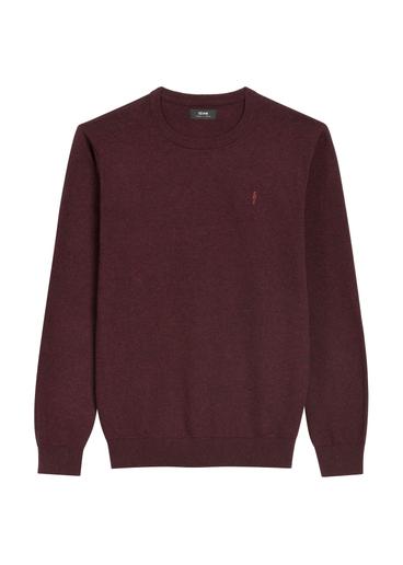 Bordowy bawełniany sweter męski SWEMT-0114A-4D(Z26)