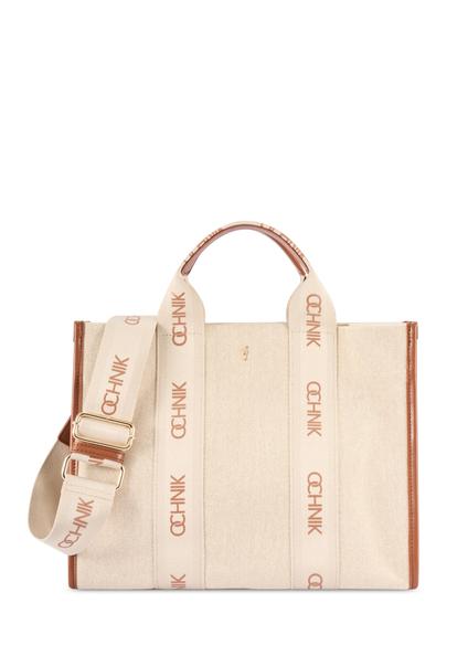 ZGARNIJ -30% Beżowa damska torebka typu tote bag