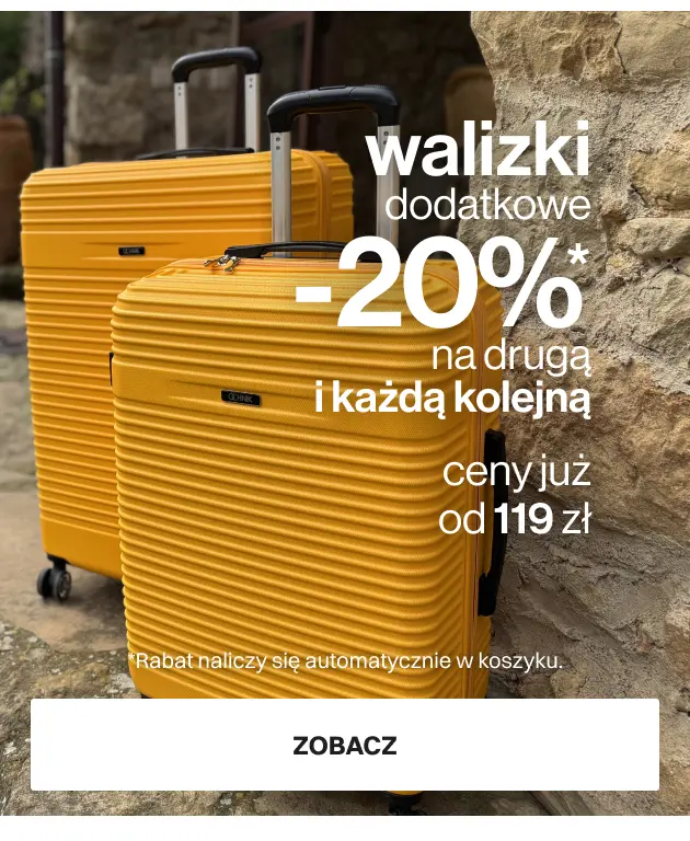Walizki DODATKOWE -20% na DRUGĄ i każdą kolejną