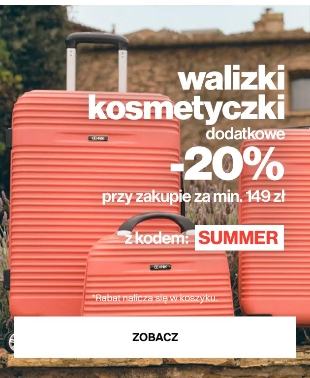 Walizki i kosmetyczki DODATKOWE -20% na DRUGĄ i każdą kolejną