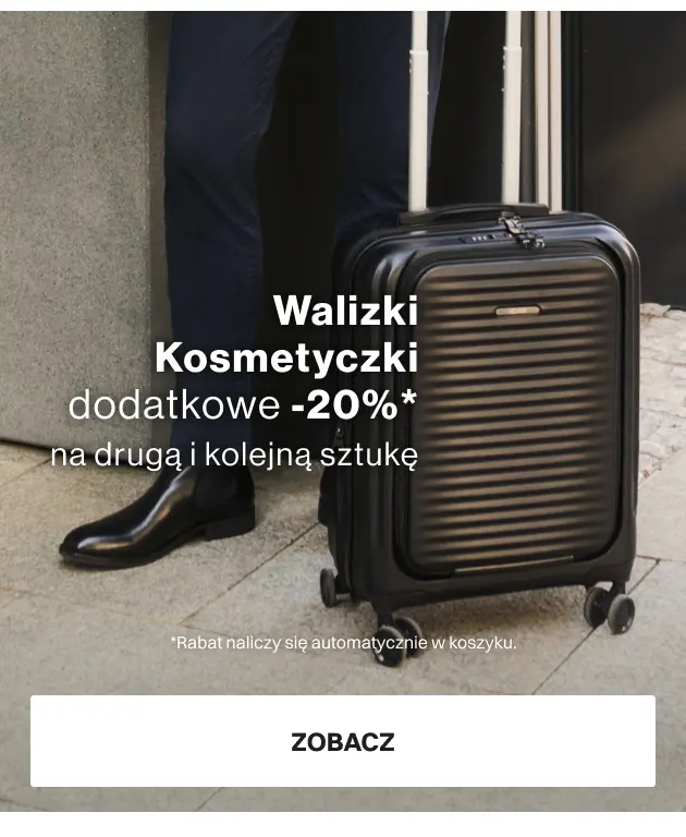 Walizki, kosmetyczki DODATKOWE -20% na DRUGĄ i każdą kolejną