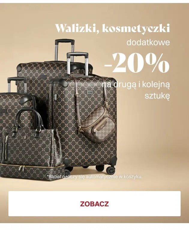 Walizki, kosmetyczki DODATKOWE -20% na DRUGĄ i każdą kolejną