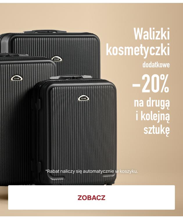 Walizki, kosmetyczki DODATKOWE -20% na DRUGĄ i każdą kolejną
