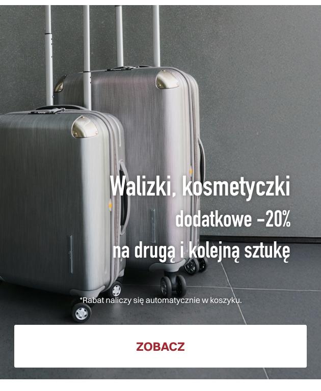 Walizki, kosmetyczki DODATKOWE -20% na DRUGĄ i każdą kolejną
