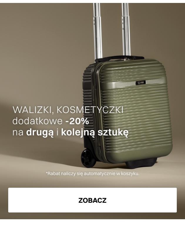 Walizki, kosmetyczki DODATKOWE -20% na DRUGĄ i każdą kolejną