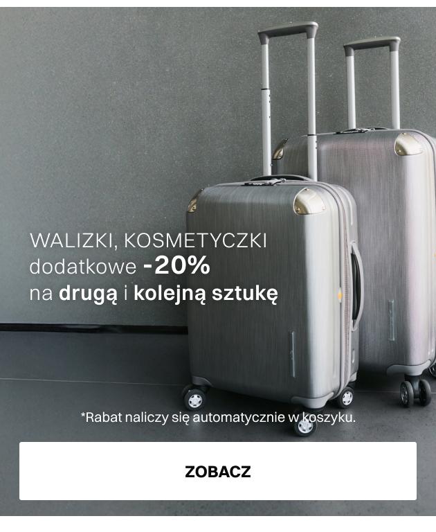 Walizki, kosmetyczki DODATKOWE -20% na DRUGĄ i każdą kolejną
