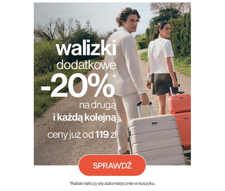 walizki dodatkowe -20% na drugą i każdą kolejną, ceny już od 119 zł