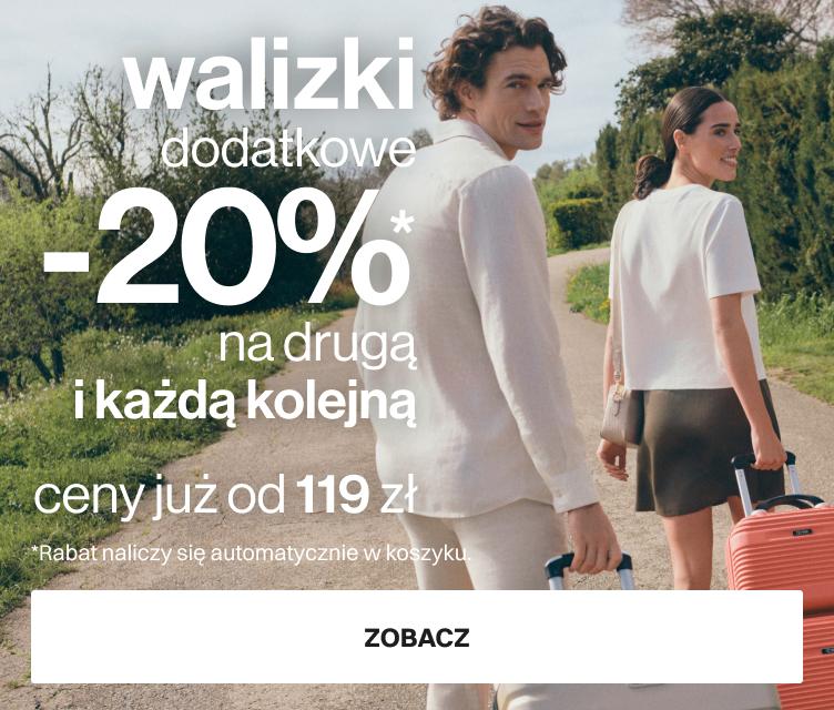 walizki dodatkowe -20% na drugą i każdą kolejną, ceny już od 119 zł