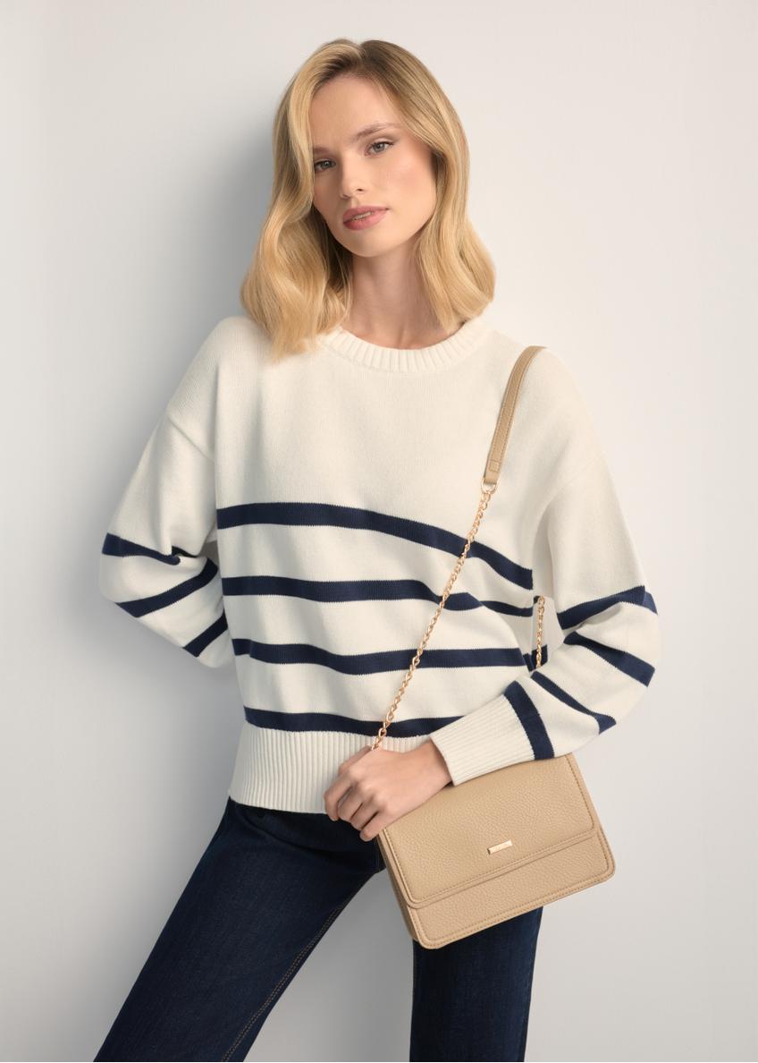 Niewielka beżowa torebka damska TOREC-1015-1B(W26)