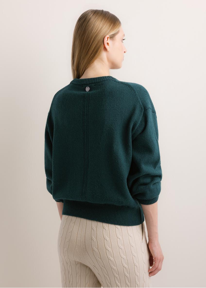 Turkusowy sweter damski oversize SWEDT-0280-7F(Z26)