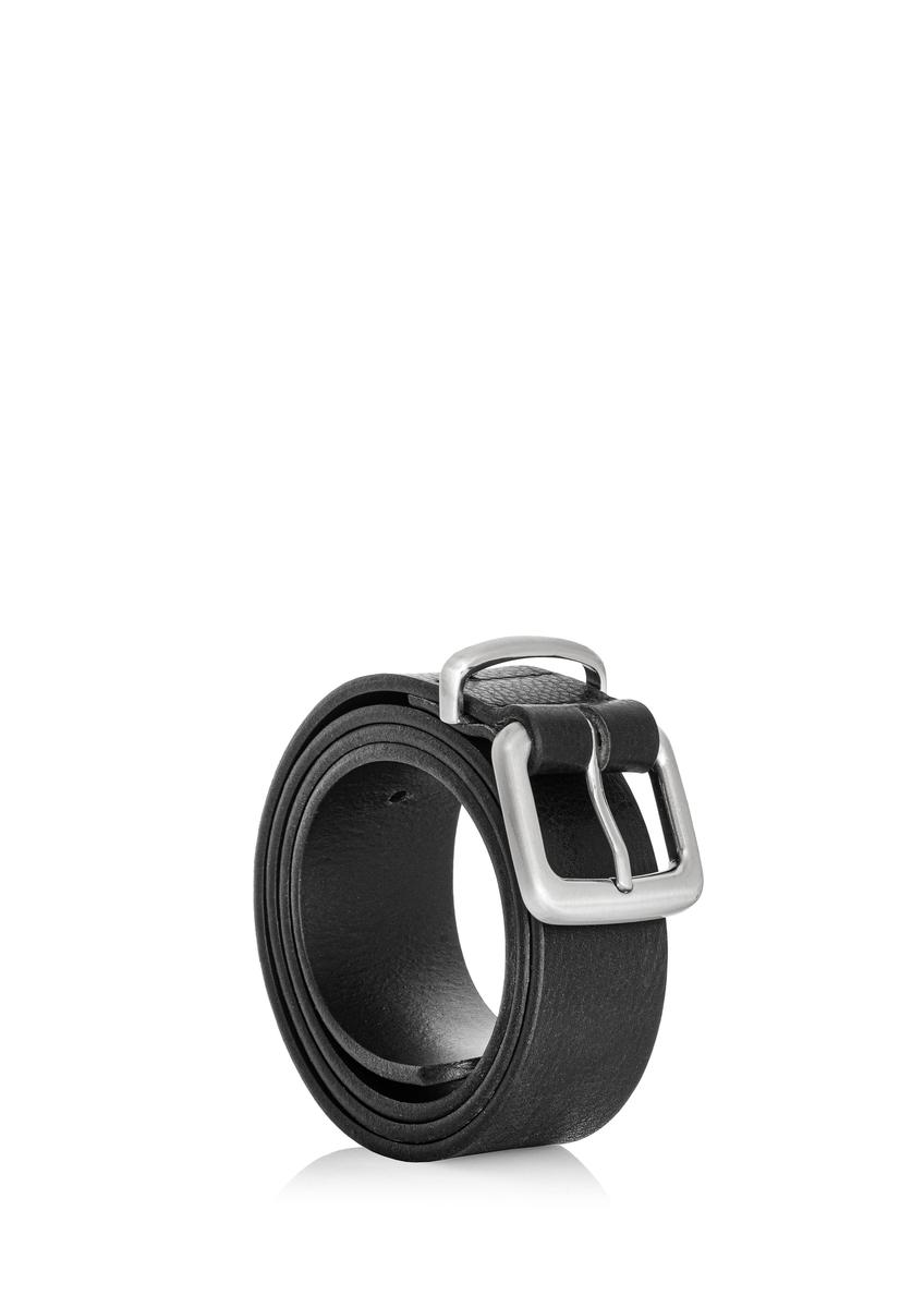 Czarny skórzany pasek damski PASDS-0312A-99(Z25)