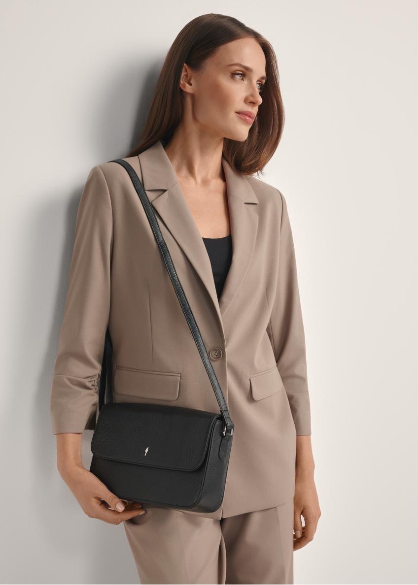 Czarna skórzana listonoszka damska TORES-1245-99(W26)