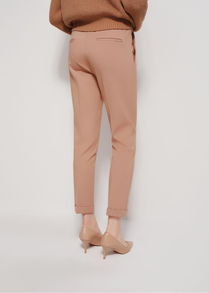 Women's camel trousers with creases SPODT-0098-24(Z24)