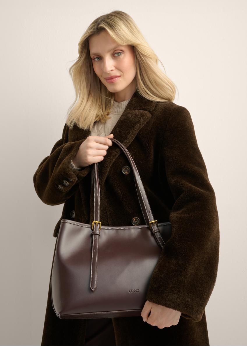 Brązowa duża torebka shopper TOREC-1381-1H(Z26)
