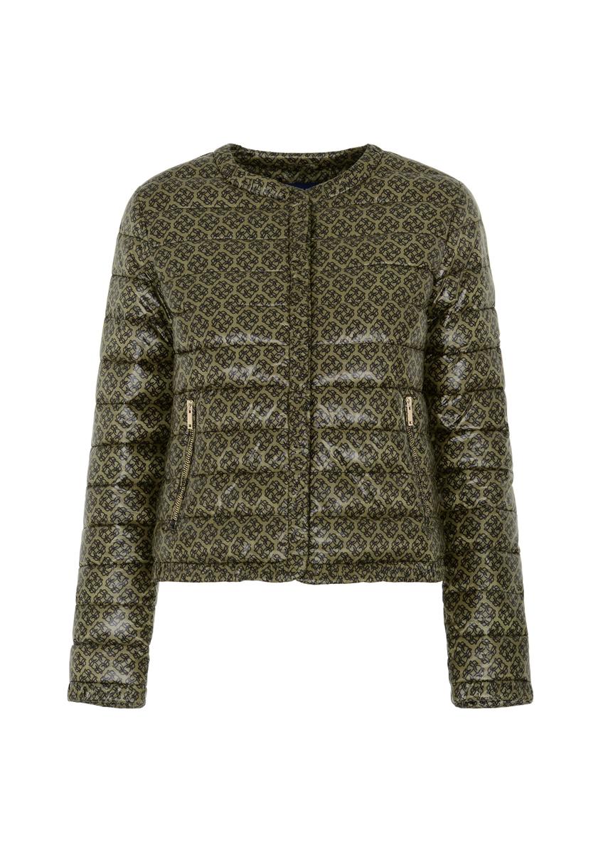 Pikowana kurtka damska z logo KURDT-0346-57(W22)-04