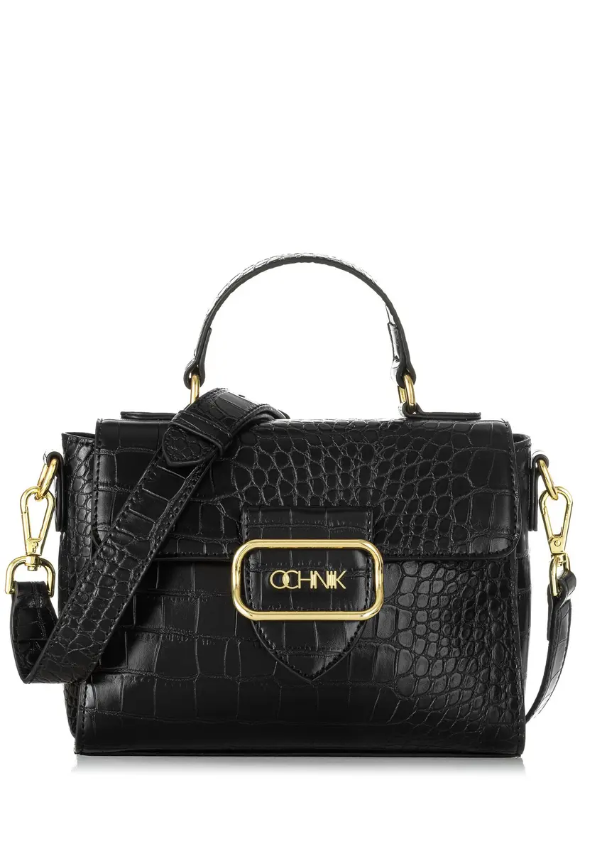 Black small croco women's handbag TOREC-0962-97(Z24) pic. 8