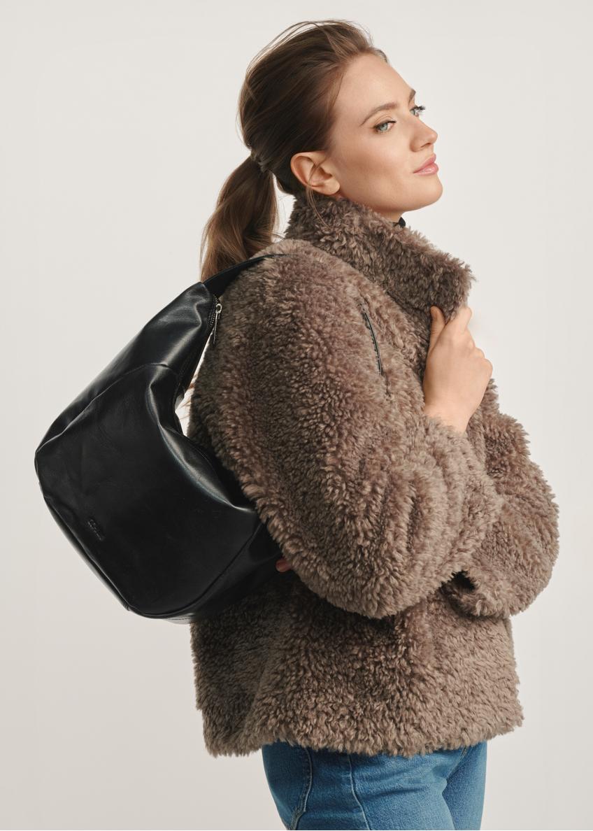 Czarna skórzana torebka hobo TORES-1135A-99(Z25)