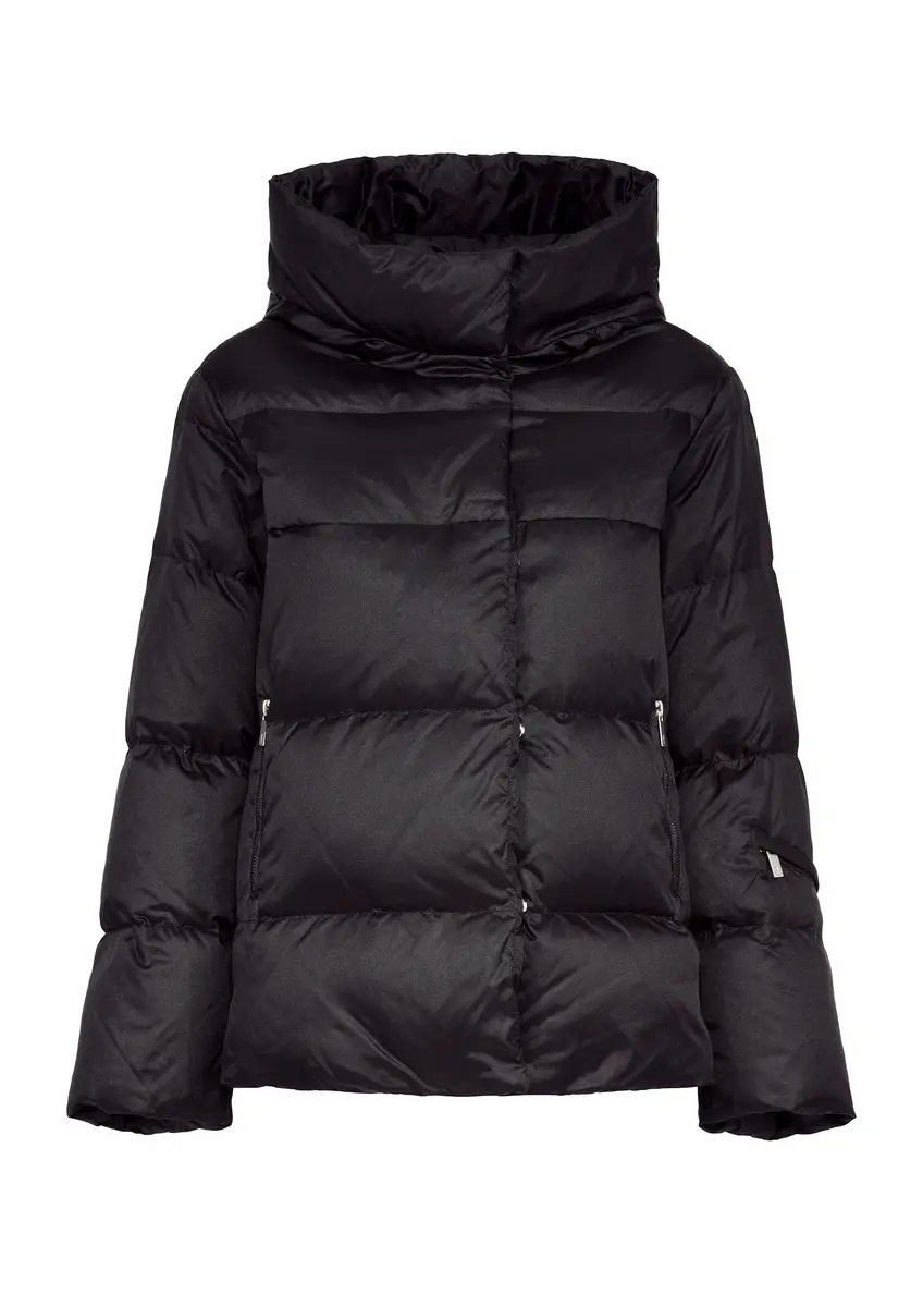 Czarna puchowa kurtka damska KURDT-0585-99(Z25)