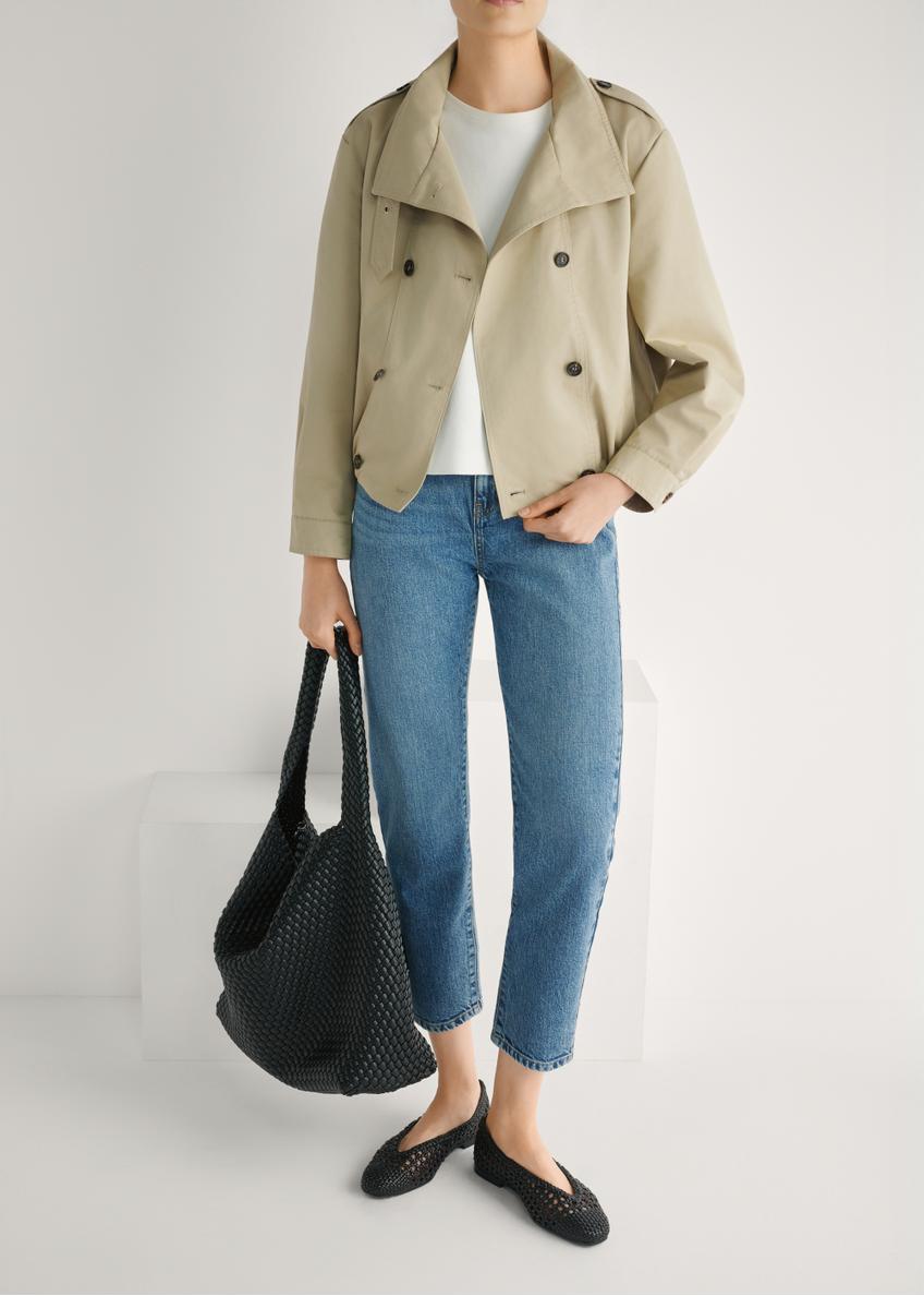 Czarne plecione baleriny damskie BUTYD-1251-99(W26)