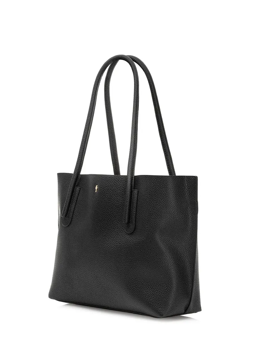 Czarna torebka shopper damska TOREC-0938A-99(W25)