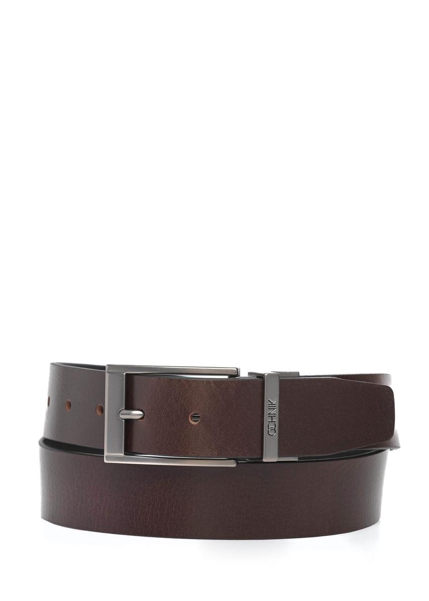 Double-sided leather men's belt PASMS-0167A-98(Z24)