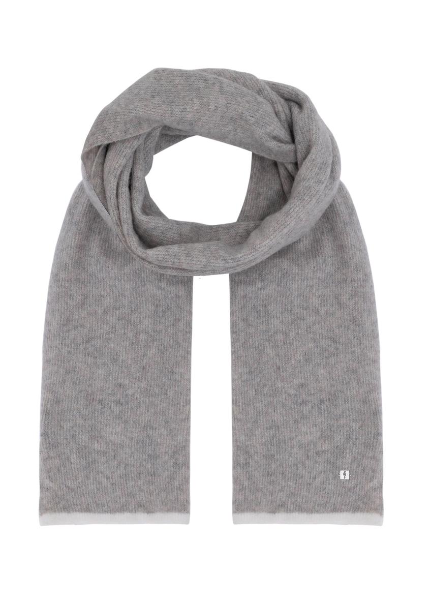 Gray women's winter scarf SZADT-0182-91(Z24)