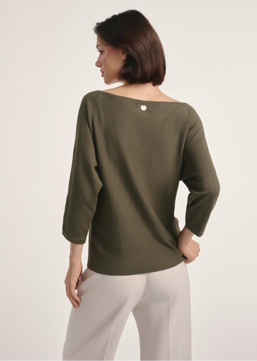 Bluzka damska w kolorze khaki BLUDT-0178-54(Z25)