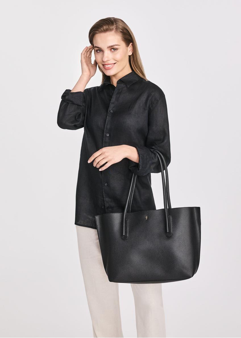Czarna torebka shopper damska TOREC-0938B-99(Z25)