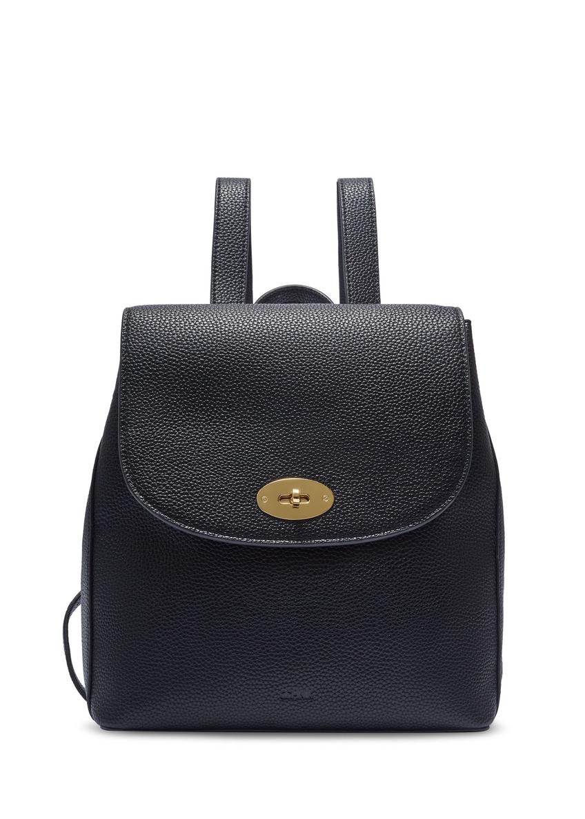 Czarny plecak damski TOREC-1138-9I(W26) - widok produktu z przodu na białym tle.  
