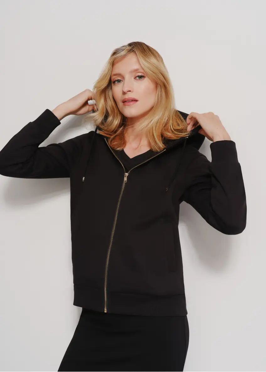 Black women's hoodie BLZDT-0101-99(Z24)-01