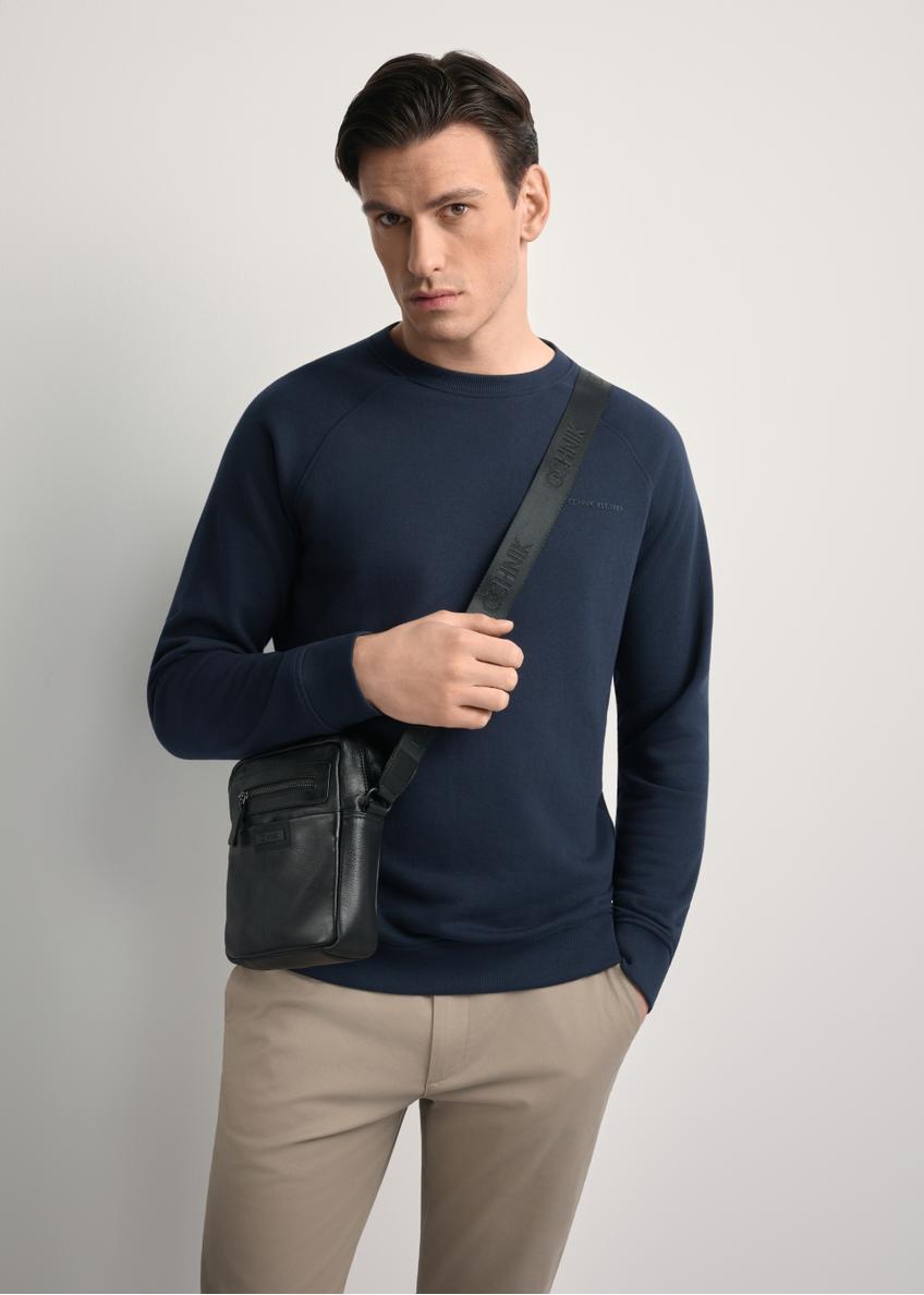 Czarna mała skórzana listonoszka męska TORMS-0419A-99(Z25)