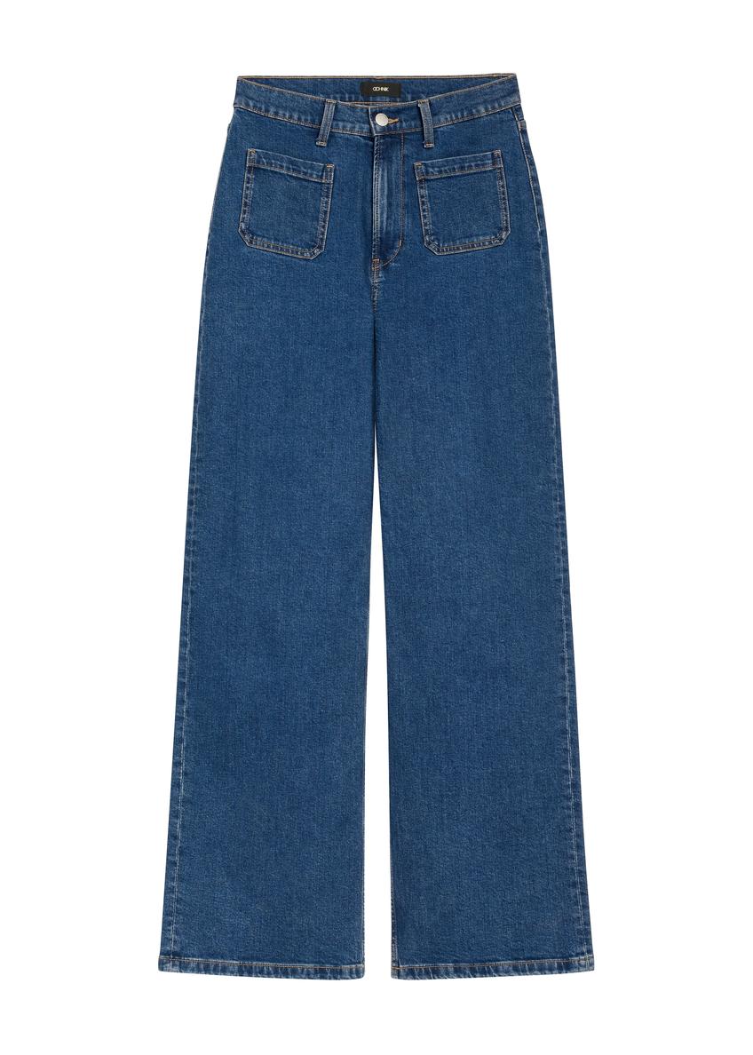 Niebieskie jeansowe spodnie damskie JEADT-0014-7H(W26)