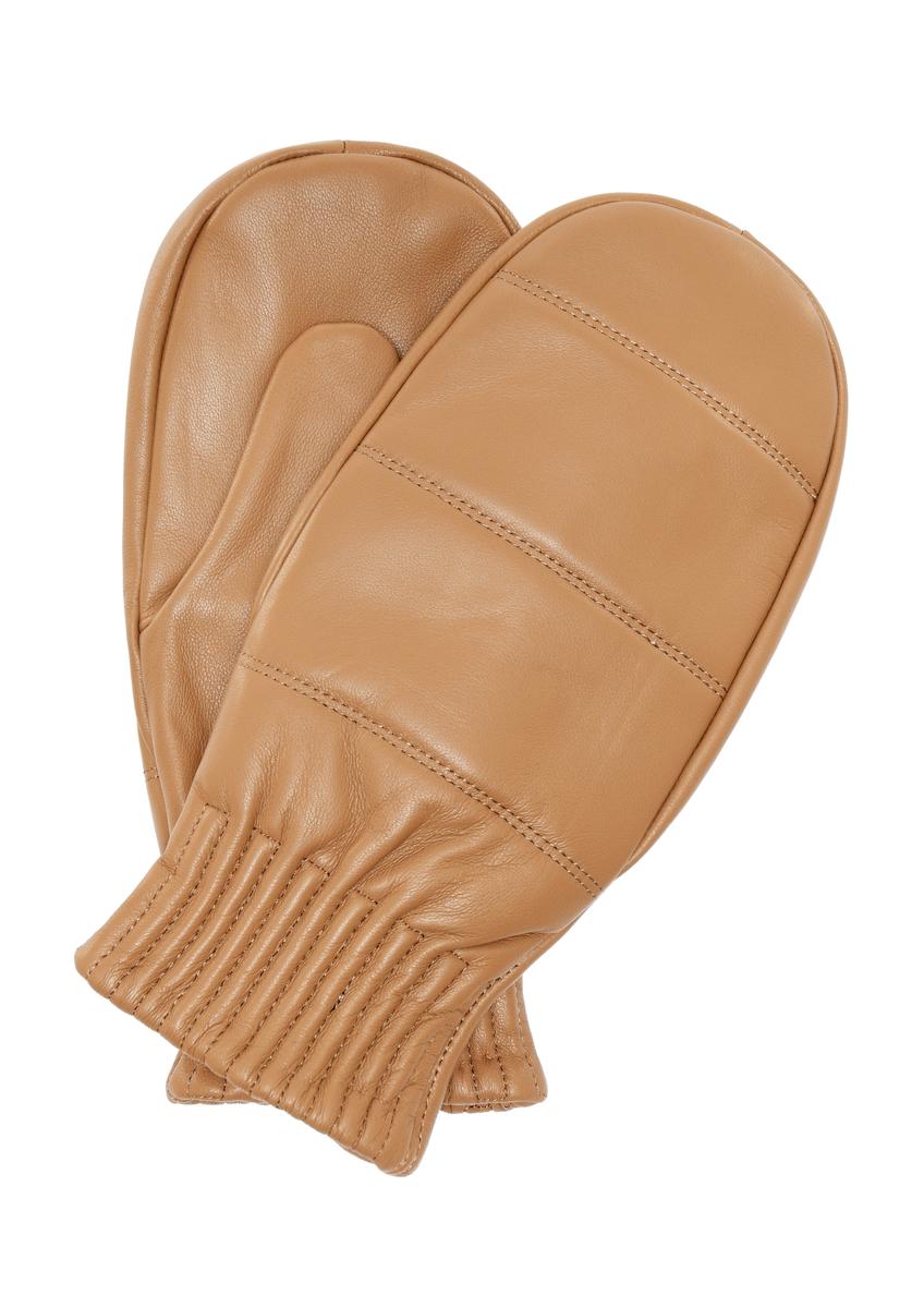 Skórzane rękawiczki damskie na jeden palec REKDS-0084-81(Z23)