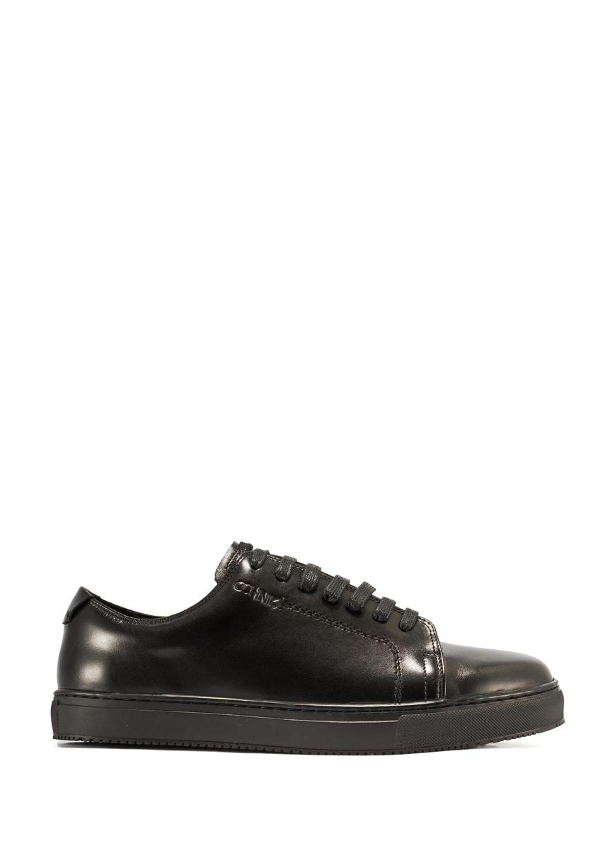 Skórzane czarne buty sportowe BUTYM-0508-99(Z25)