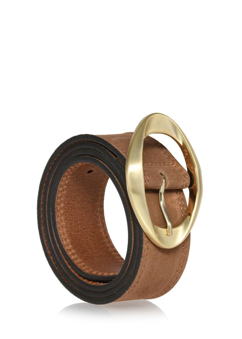 Brown Suede Women's Belt PASDS-0318-89(Z24)