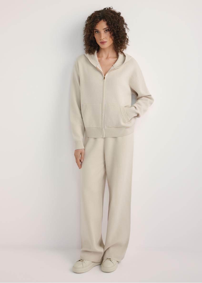 Beżowa bluza damska z kapturem BLZDT-0120-1A(W26)