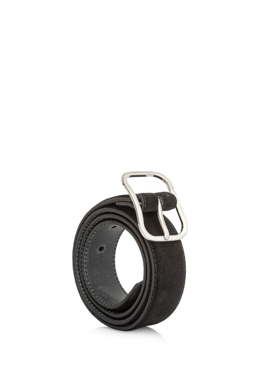 Black leather women's belt PASDS-0317-98(Z24)