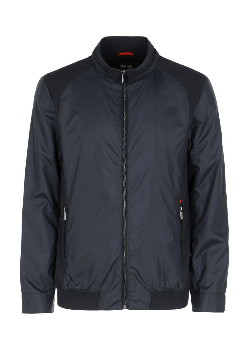 Granatowa kurtka męska ze stójką KURMT-0293-69(W23)-04