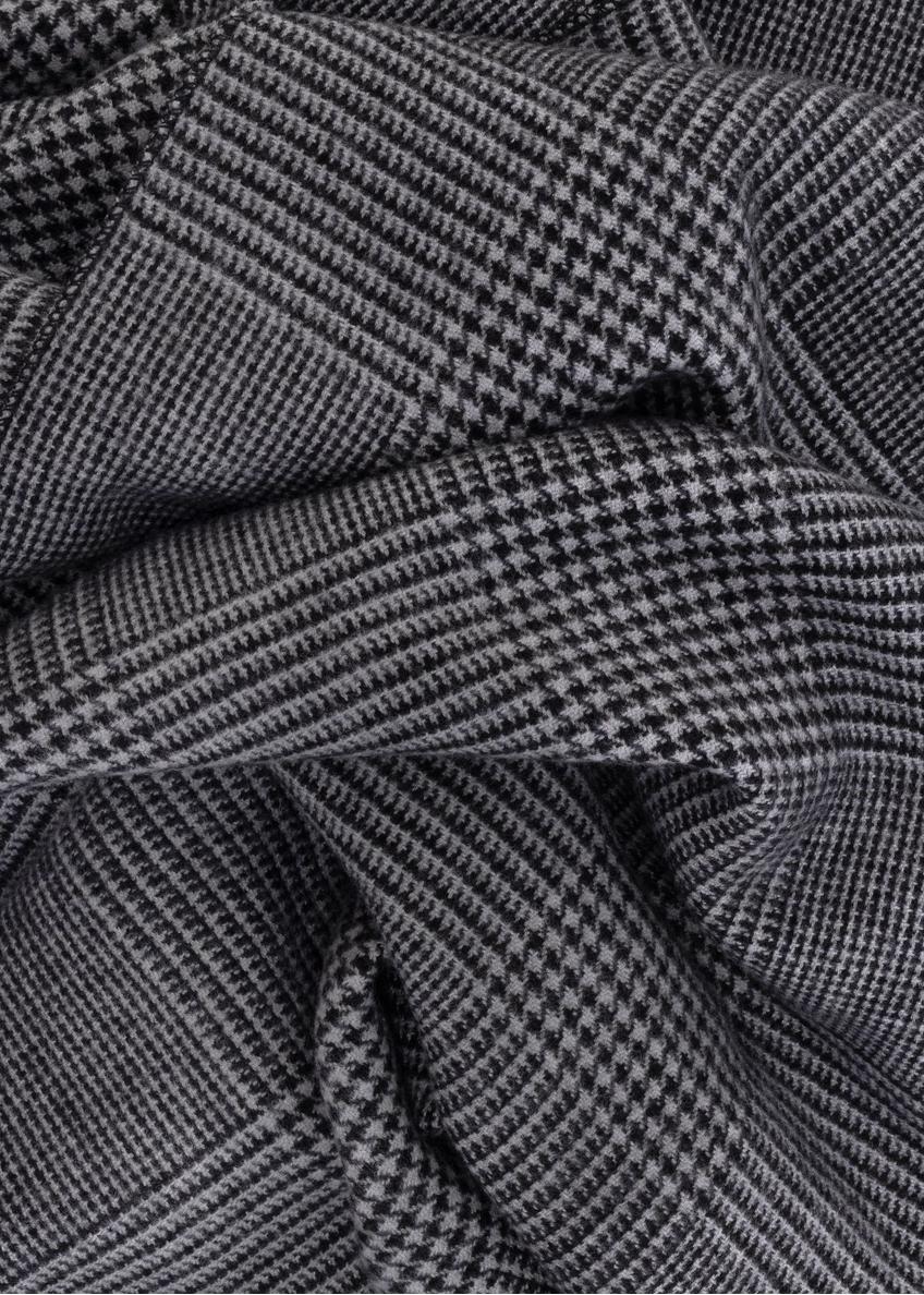 Gray men's checkered scarf SZAMT-0081-98(Z24)