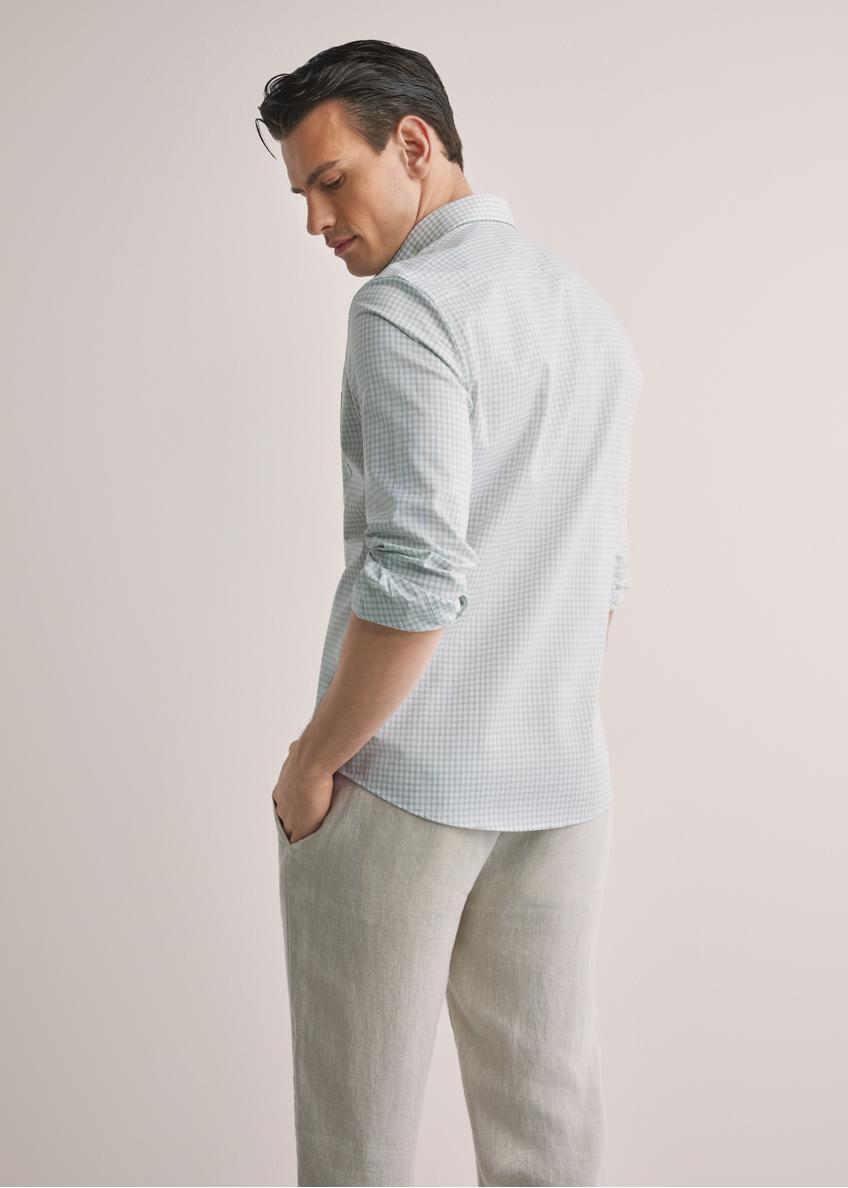 Bawełniana koszula męska w szałwiową kratkę KOSMT-0277-8F(W26)