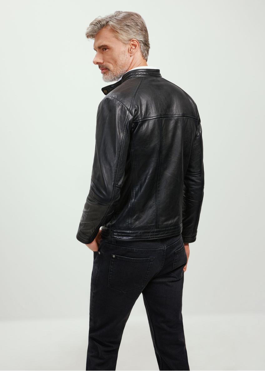 Men's classic leather jacket KURMS-0297-5427(KS)