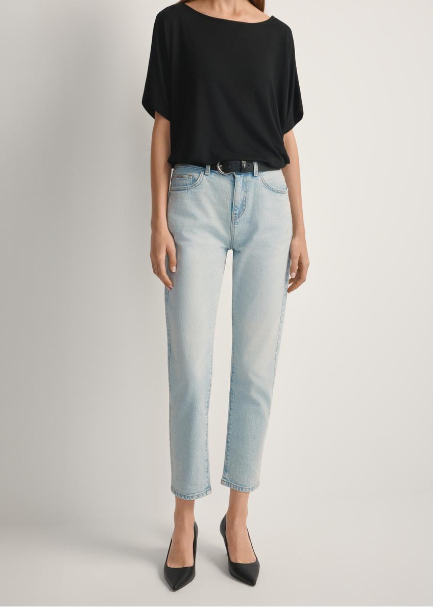 Jasnoniebieskie spodnie jeansowe damskie JEADT-0011-7A(W26)