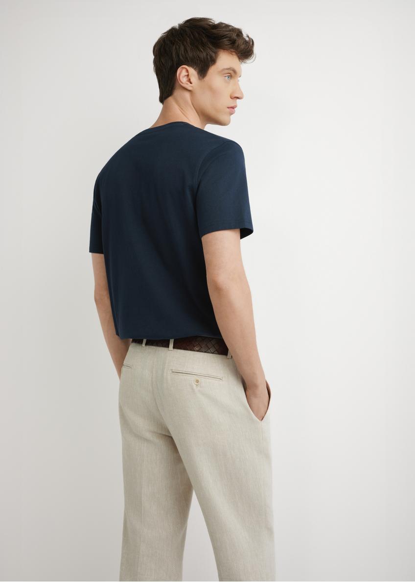 Granatowy bawełniany t-shirt męski TSHMT-0144-7E(W26)