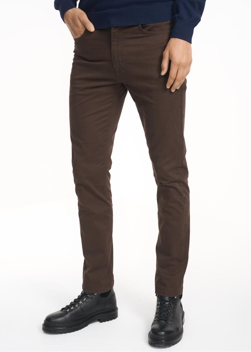 Brązowe spodnie męskie SPOMT-0083-89(Z23)