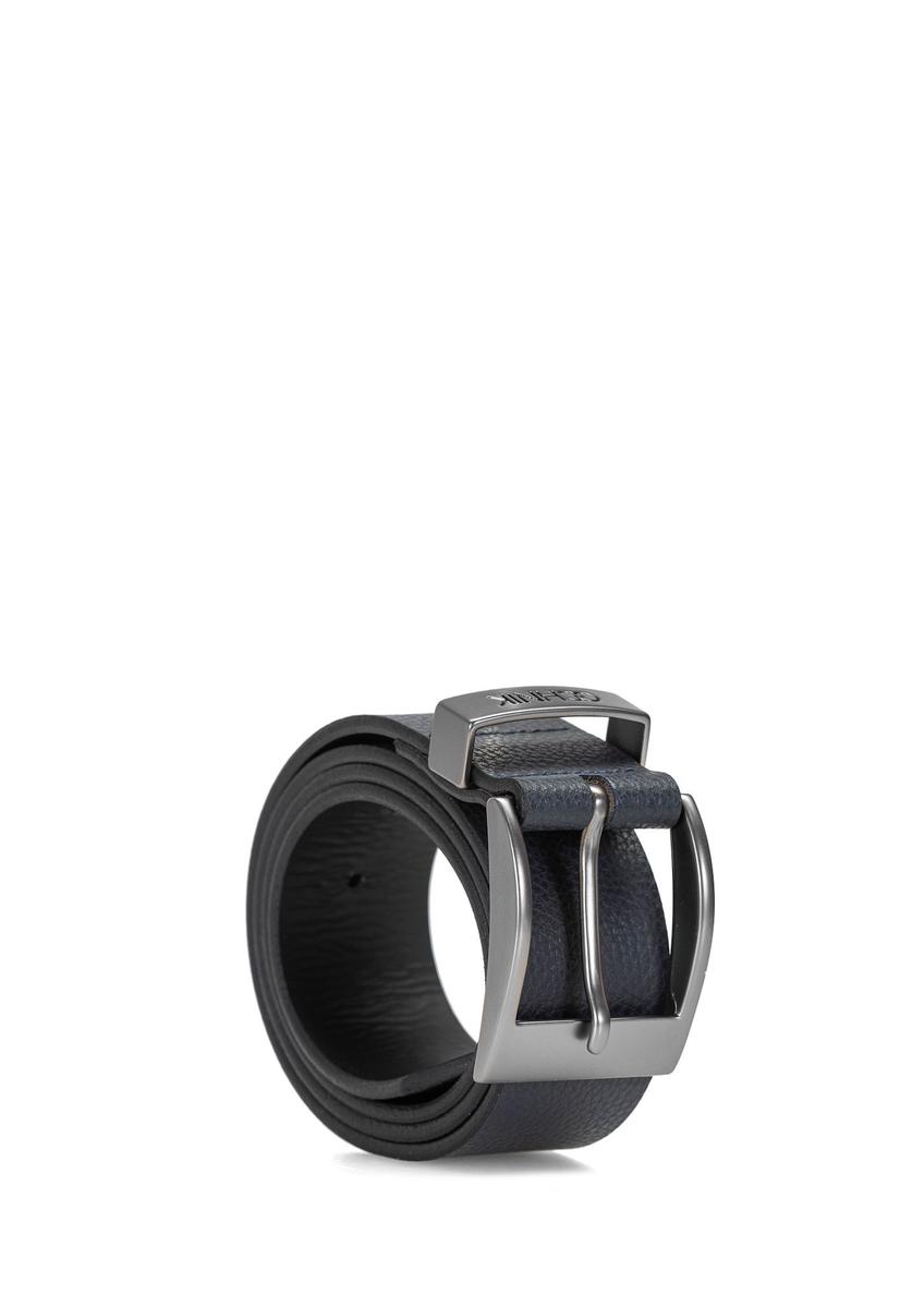 Granatowy skórzany pasek męski PASMS-0127-7E(W26)