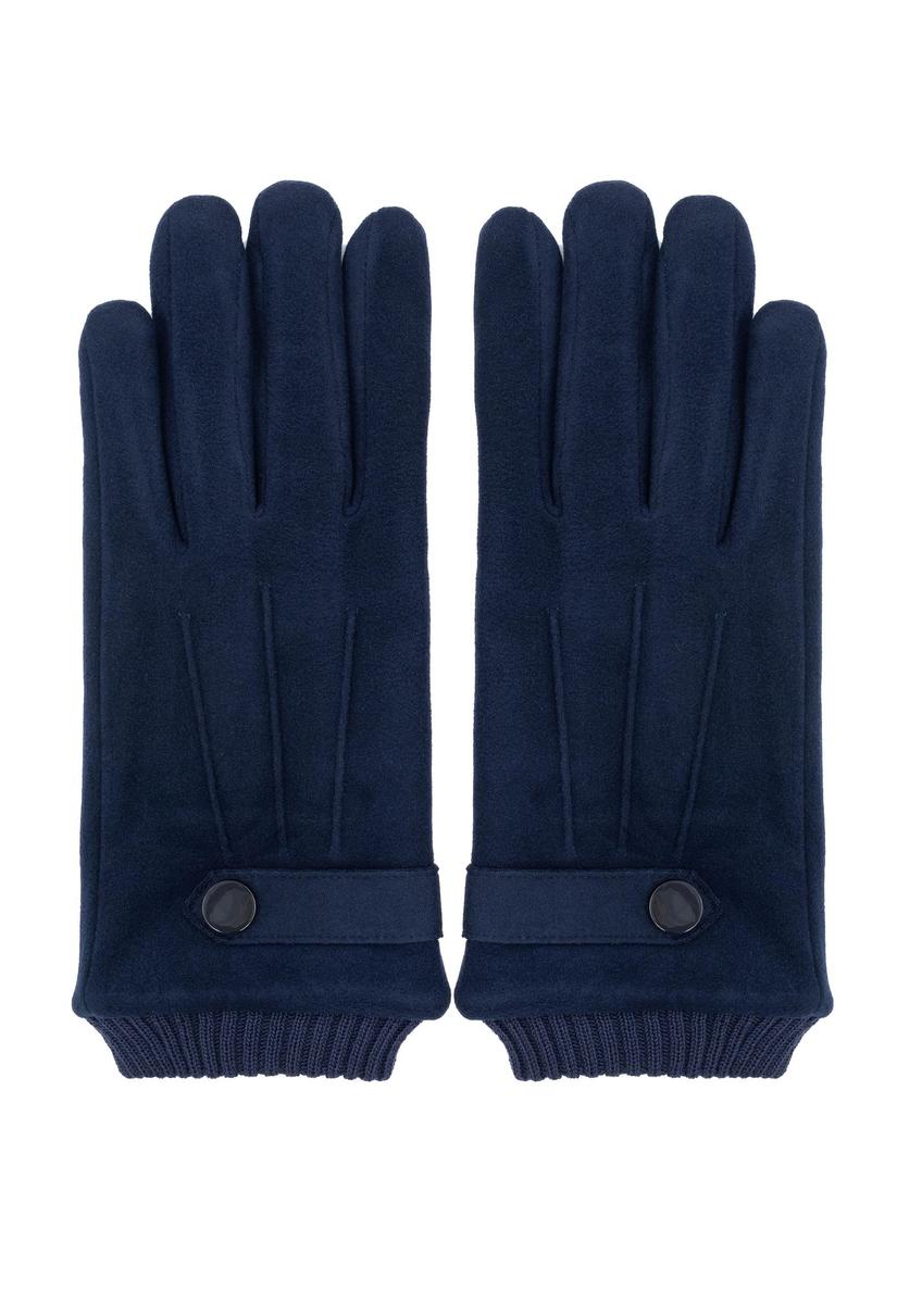 Navy blue insulated men's gloves REKMS-0077-69(Z24)