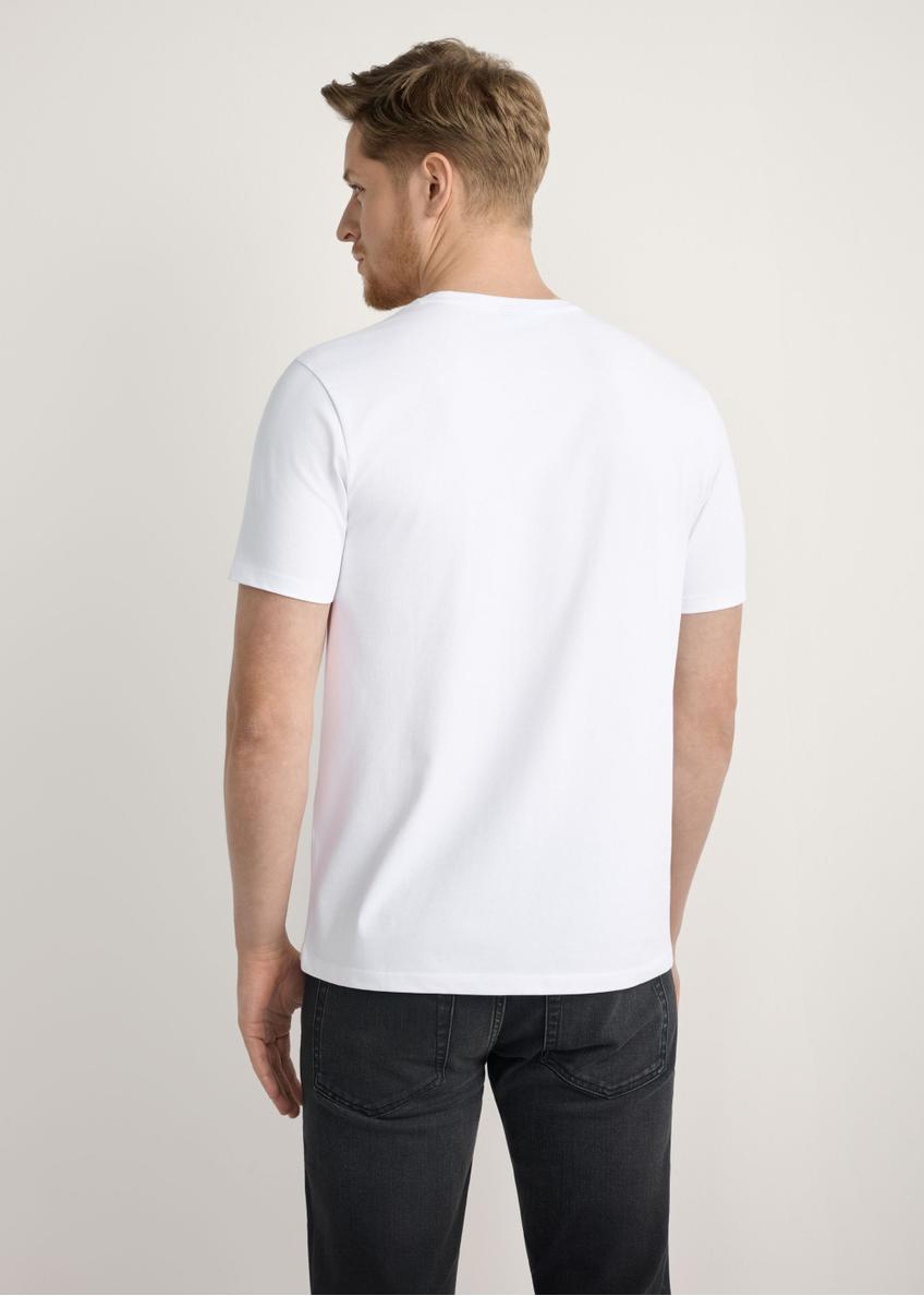 Biały T-shirt męski TSHMT-0120-0A(Z26)